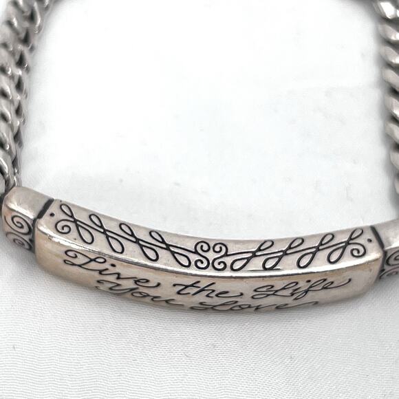 Brighton Retired Live The Life You Love Etched ID Bracelet with Brighton Tin - Picture 3 of 9